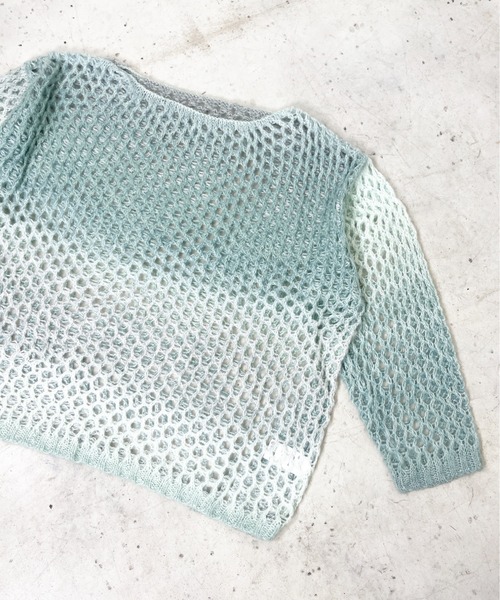 Meli rich（メリーリッチ）の「モヘヤメッシュルーズニット（ニット/セーター・レディース・ブルー/アイボリー/ブラック/グレー系その他/ベージュ/ブルー系その他・MEDIUM）」の11枚目の写真