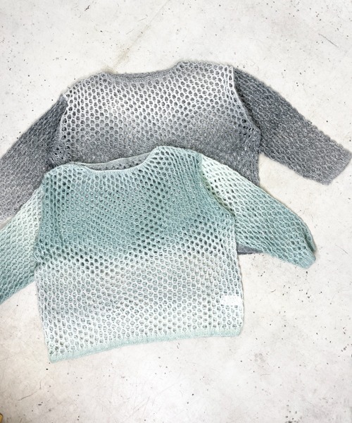 Meli rich（メリーリッチ）の「モヘヤメッシュルーズニット（ニット/セーター・レディース・ブルー/アイボリー/ブラック/グレー系その他/ベージュ/ブルー系その他・MEDIUM）」の12枚目の写真