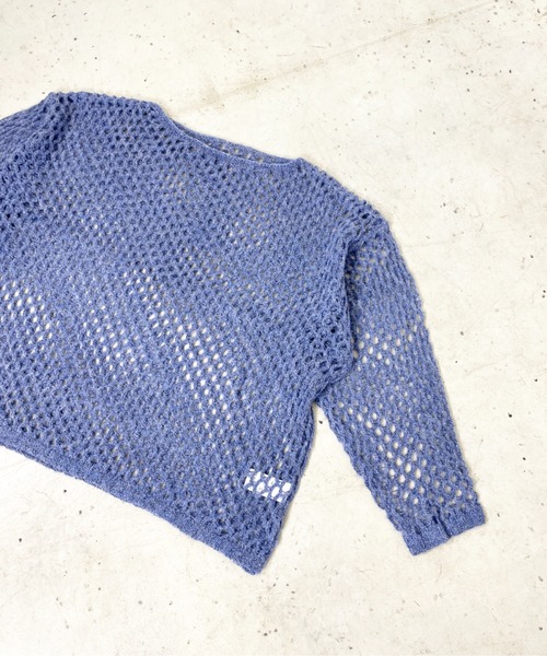 Meli rich（メリーリッチ）の「モヘヤメッシュルーズニット（ニット/セーター・レディース・ブルー/アイボリー/ブラック/グレー系その他/ベージュ/ブルー系その他・MEDIUM）」の10枚目の写真