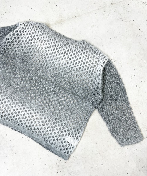 Meli rich（メリーリッチ）の「モヘヤメッシュルーズニット（ニット/セーター・レディース・ブルー/アイボリー/ブラック/グレー系その他/ベージュ/ブルー系その他・MEDIUM）」の8枚目の写真