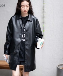 WEGO（ウィゴー）の「WEGO/フェイクレザーカーコート（ライダースジャケット）」