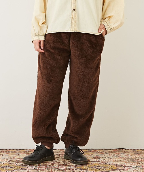 CUBE SUGAR(キューブシュガー)の「ソフトボアリブパンツ(その他パンツ・レディース・マルチ/ネイビー/レッド/ナチュラル/ブラウン・M)」の2枚目の写真