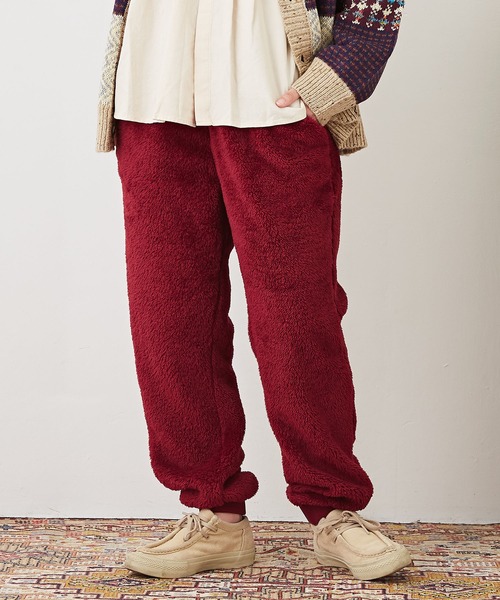 CUBE SUGAR(キューブシュガー)の「ソフトボアリブパンツ(その他パンツ・レディース・マルチ/ネイビー/レッド/ナチュラル/ブラウン・M)」の1枚目の写真