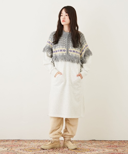 CUBE SUGAR(キューブシュガー)の「ソフトボアリブパンツ(その他パンツ・レディース・マルチ/ネイビー/レッド/ナチュラル/ブラウン・M)」の6枚目の写真