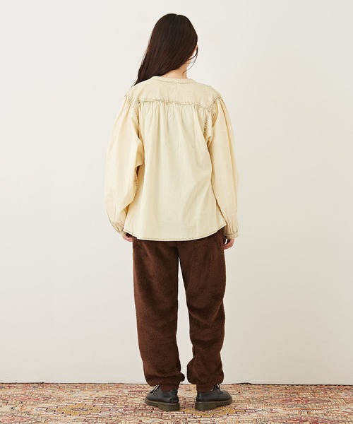 CUBE SUGAR(キューブシュガー)の「ソフトボアリブパンツ(その他パンツ・レディース・マルチ/ネイビー/レッド/ナチュラル/ブラウン・M)」の13枚目の写真