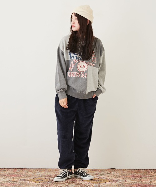 CUBE SUGAR(キューブシュガー)の「ソフトボアリブパンツ(その他パンツ・レディース・マルチ/ネイビー/レッド/ナチュラル/ブラウン・M)」の17枚目の写真