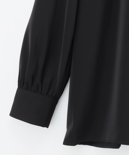 Honeys（ハニーズ）の「フリルボウタイブラウス（シャツ/ブラウス・レディース・アイボリー/ブラック/モカ/グレイッシュベージュ・M/S/L/3L/LL）」の17枚目の写真