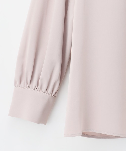 Honeys（ハニーズ）の「フリルボウタイブラウス（シャツ/ブラウス・レディース・アイボリー/ブラック/モカ/グレイッシュベージュ・M/S/L/3L/LL）」の19枚目の写真