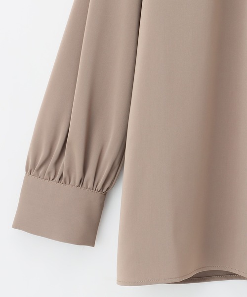 Honeys（ハニーズ）の「フリルボウタイブラウス（シャツ/ブラウス・レディース・アイボリー/ブラック/モカ/グレイッシュベージュ・M/S/L/3L/LL）」の21枚目の写真