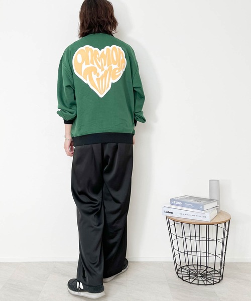 Anytime Songs（エニータイムソングス）の「TC 裏毛 バックプリント ハーフZIPスウェット(ハートROGO)（スウェット・メンズ・アッシュ/グリーン/ブラック・LARGE/MEDIUM/X-LARGE）」の12枚目の写真