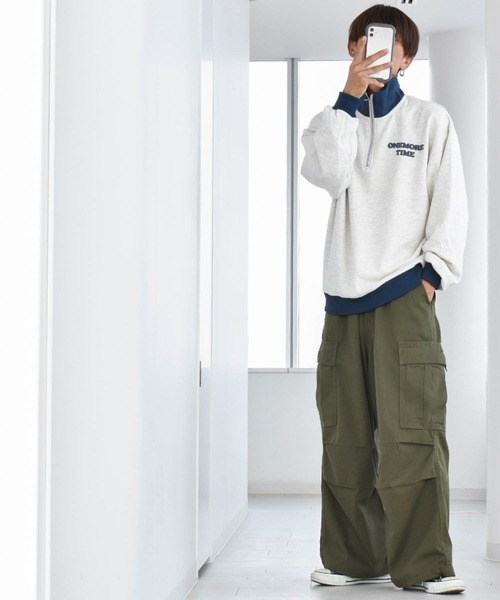 Anytime Songs（エニータイムソングス）の「TC 裏毛 バックプリント ハーフZIPスウェット(ハートROGO)（スウェット・メンズ・アッシュ/グリーン/ブラック・LARGE/MEDIUM/X-LARGE）」の8枚目の写真