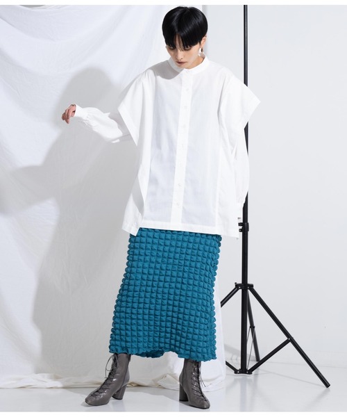 Settimissimo（セッティミッシモ）の「フリル切替カスケードブラウス（シャツ/ブラウス・レディース・オフホワイト/モカ・M）」の9枚目の写真