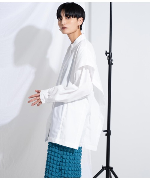 Settimissimo（セッティミッシモ）の「フリル切替カスケードブラウス（シャツ/ブラウス・レディース・オフホワイト/モカ・M）」の7枚目の写真