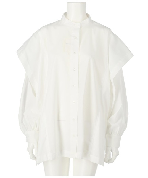 Settimissimo（セッティミッシモ）の「フリル切替カスケードブラウス（シャツ/ブラウス・レディース・オフホワイト/モカ・M）」の16枚目の写真