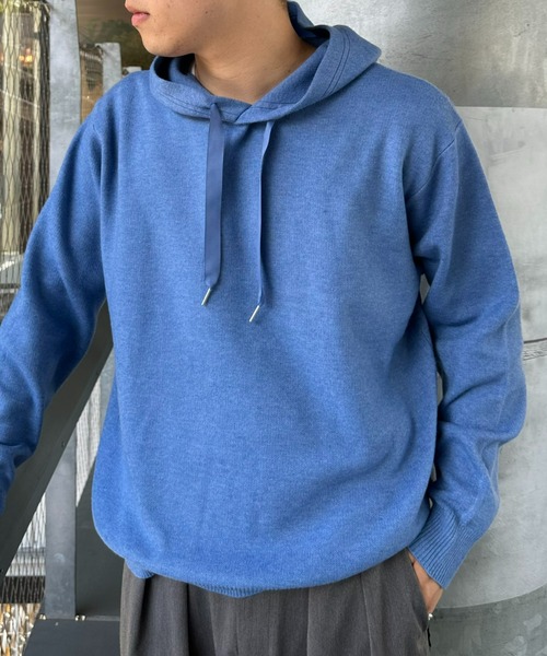 CIAOPANIC TYPY（チャオパニックティピー）の「ニットパーカー（パーカー・メンズ・ブルー/グレー/オフホワイト・MEDIUM/LARGE）」の9枚目の写真