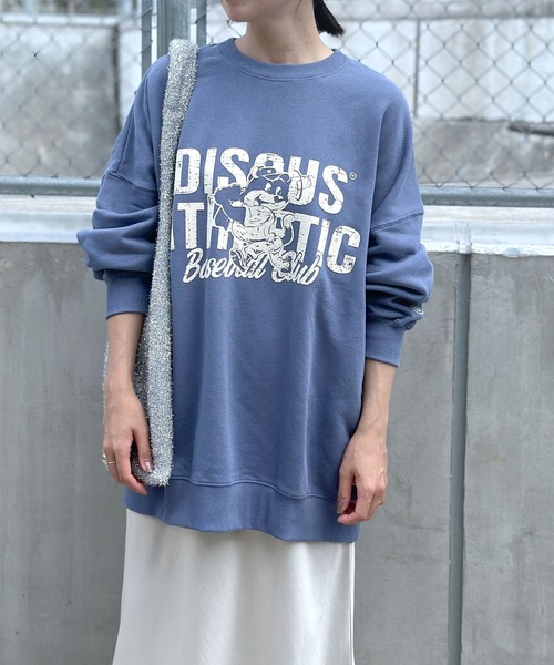 LEPSIM（レプシィム）の「【DISCUS／ディスカス】グラフィック裏毛プルオーバー　906052（スウェット・レディース・グリーン/オフホワイト/チャコールグレー/ブルー/グレー/チャコール/アイボリー・FREE）」の7枚目の写真