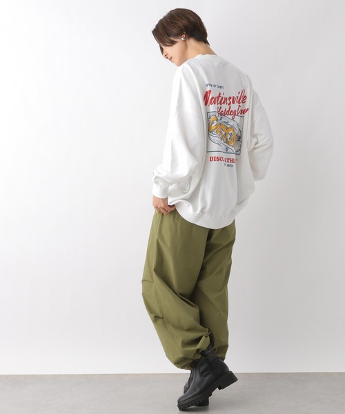 LEPSIM（レプシィム）の「【DISCUS／ディスカス】グラフィック裏毛プルオーバー　906052（スウェット・レディース・グリーン/オフホワイト/チャコールグレー/ブルー/グレー/チャコール/アイボリー・FREE）」の13枚目の写真