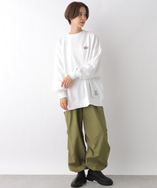 LEPSIM（レプシィム）の「【DISCUS／ディスカス】グラフィック裏毛プルオーバー　906052（スウェット・レディース・グリーン/オフホワイト/チャコールグレー/ブルー/グレー/チャコール/アイボリー・FREE）」の12枚目の写真