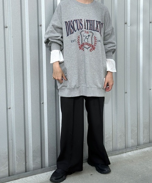 LEPSIM（レプシィム）の「【DISCUS／ディスカス】グラフィック裏毛プルオーバー　906052（スウェット・レディース・グリーン/オフホワイト/チャコールグレー/ブルー/グレー/チャコール/アイボリー・FREE）」の14枚目の写真