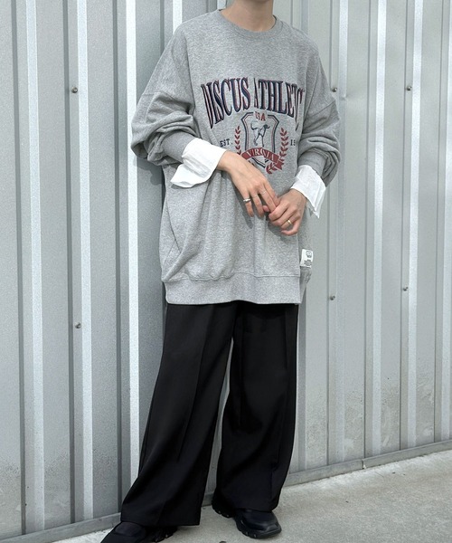 LEPSIM（レプシィム）の「【DISCUS／ディスカス】グラフィック裏毛プルオーバー　906052（スウェット・レディース・グリーン/オフホワイト/チャコールグレー/ブルー/グレー/チャコール/アイボリー・FREE）」の15枚目の写真