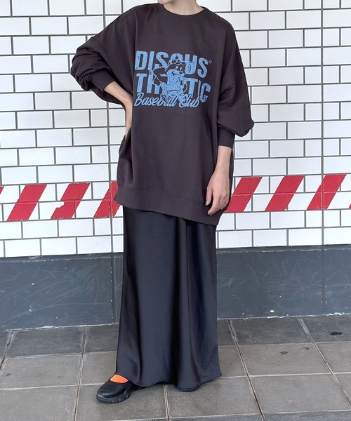 LEPSIM（レプシィム）の「【DISCUS／ディスカス】グラフィック裏毛プルオーバー　906052（スウェット・レディース・グリーン/オフホワイト/チャコールグレー/ブルー/グレー/チャコール/アイボリー・FREE）」の20枚目の写真