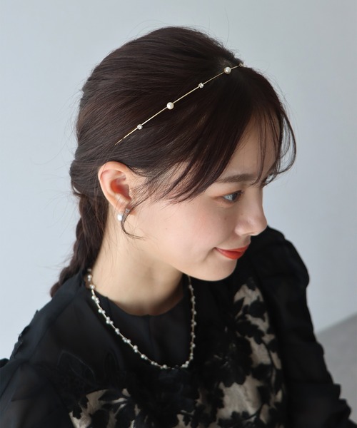 BLUEEAST（ブルーイースト）の「ビジュー＆パールカチューシャ（カチューシャ・レディース・シルバー/シルバー系/ゴールド系/ゴールド・FREE）」の10枚目の写真