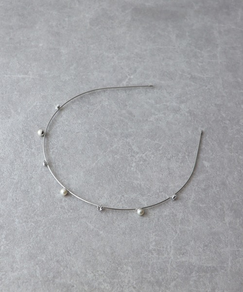 BLUEEAST（ブルーイースト）の「ビジュー＆パールカチューシャ（カチューシャ・レディース・シルバー/シルバー系/ゴールド系/ゴールド・FREE）」の11枚目の写真