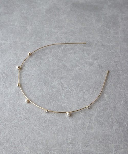 BLUEEAST（ブルーイースト）の「ビジュー＆パールカチューシャ（カチューシャ・レディース・シルバー/シルバー系/ゴールド系/ゴールド・FREE）」の13枚目の写真