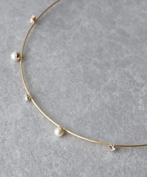 BLUEEAST（ブルーイースト）の「ビジュー＆パールカチューシャ（カチューシャ・レディース・シルバー/シルバー系/ゴールド系/ゴールド・FREE）」の14枚目の写真