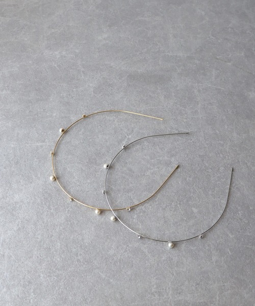 BLUEEAST（ブルーイースト）の「ビジュー＆パールカチューシャ（カチューシャ・レディース・シルバー/シルバー系/ゴールド系/ゴールド・FREE）」の15枚目の写真