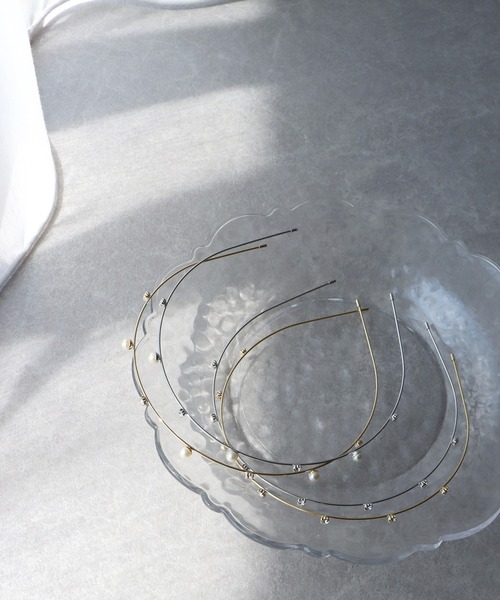 BLUEEAST（ブルーイースト）の「ビジュー＆パールカチューシャ（カチューシャ・レディース・シルバー/シルバー系/ゴールド系/ゴールド・FREE）」の18枚目の写真