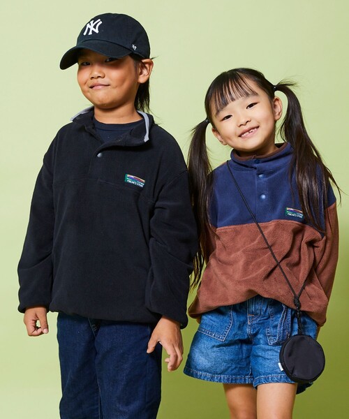 FREAK'S STORE（フリークスストア）の「限定展開 KIDS ハーフスナップフリースPO / キッズ / 子供服 /フリース プルオーバー（その他アウター・キッズ・ブラウン/ブラック/ベージュ/サックスブルー・150/130/110/140/120）」の19枚目の写真