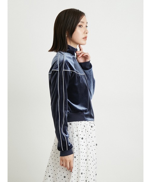 LILY BROWN（リリーブラウン）の「【LILY BROWN×MARY QUANT】ベロアトラックジャケット（ジャージ・レディース・ネイビー/ピンク・FREE）」の21枚目の写真