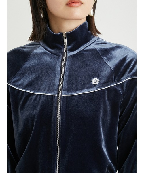 LILY BROWN（リリーブラウン）の「【LILY BROWN×MARY QUANT】ベロアトラックジャケット（ジャージ・レディース・ネイビー/ピンク・FREE）」の22枚目の写真