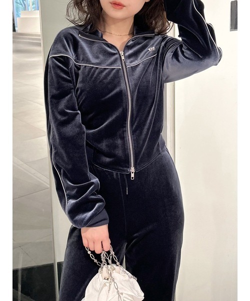 LILY BROWN（リリーブラウン）の「【LILY BROWN×MARY QUANT】ベロアトラックジャケット（ジャージ・レディース・ネイビー/ピンク・FREE）」の17枚目の写真