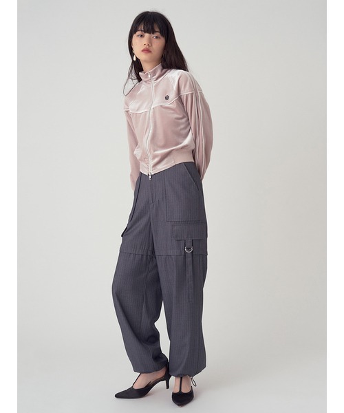 LILY BROWN（リリーブラウン）の「【LILY BROWN×MARY QUANT】ベロアトラックジャケット（ジャージ・レディース・ネイビー/ピンク・FREE）」の12枚目の写真