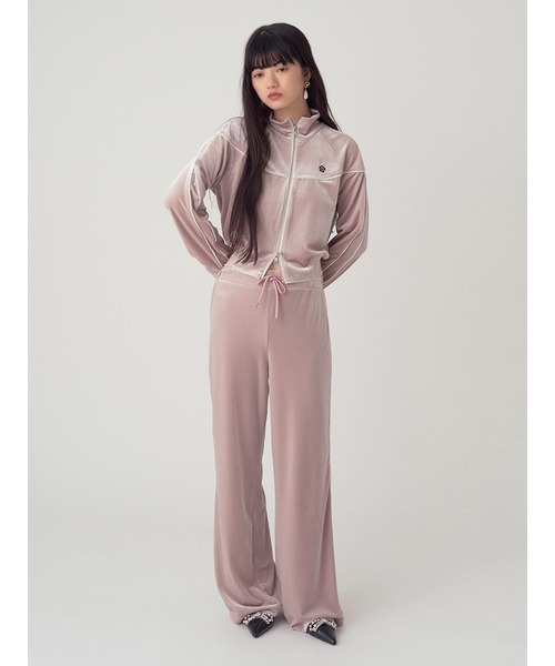 LILY BROWN（リリーブラウン）の「【LILY BROWN×MARY QUANT】ベロアトラックジャケット（ジャージ・レディース・ネイビー/ピンク・FREE）」の11枚目の写真