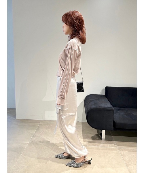 LILY BROWN（リリーブラウン）の「【LILY BROWN×MARY QUANT】ベロアトラックジャケット（ジャージ・レディース・ネイビー/ピンク・FREE）」の15枚目の写真