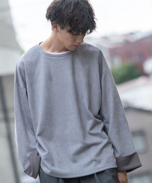 SILVER BULLET（シルバーバレット）の「『CavariA/キャバリア』フェイクスウェードクルーネック長袖カットソー（Tシャツ/カットソー）」