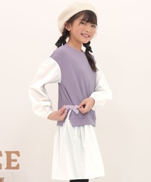 Bee des Bee | ベスト重ね着風 長袖シャツワンピース(ワンピース)
