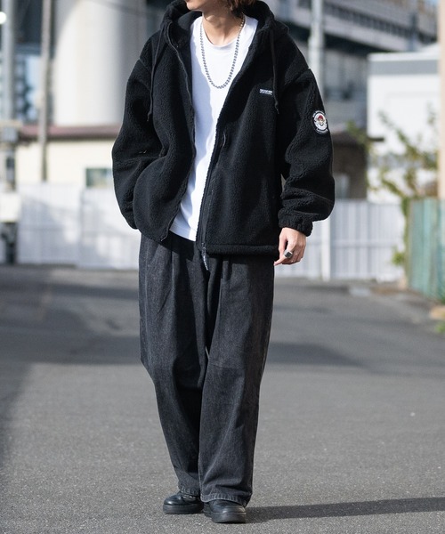 Red Cap Girl(レッドキャプガール)の「【a-r】〔Red Cap Girl/レッドキャップガール〕裏フリース デタッチャブルワッペン シープボアジャケット(ブルゾン・メンズ・ブラック/ホワイト/ベージュ・MEDIUM/LARGE)」の20枚目の写真