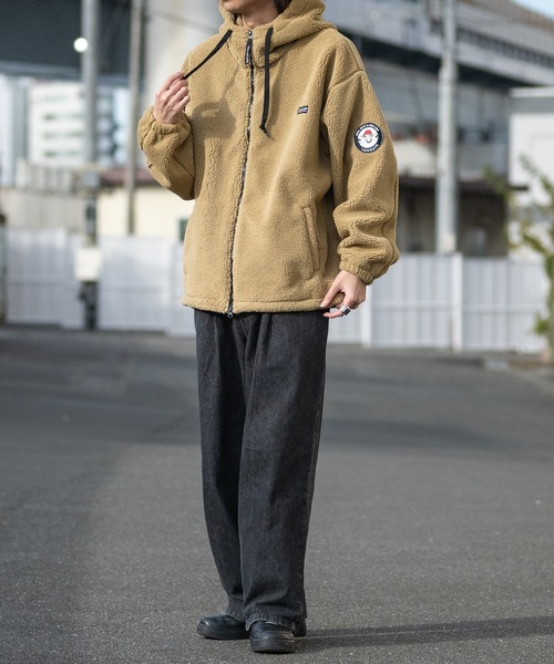 Red Cap Girl(レッドキャプガール)の「【a-r】〔Red Cap Girl/レッドキャップガール〕裏フリース デタッチャブルワッペン シープボアジャケット(ブルゾン・メンズ・ブラック/ホワイト/ベージュ・MEDIUM/LARGE)」の12枚目の写真