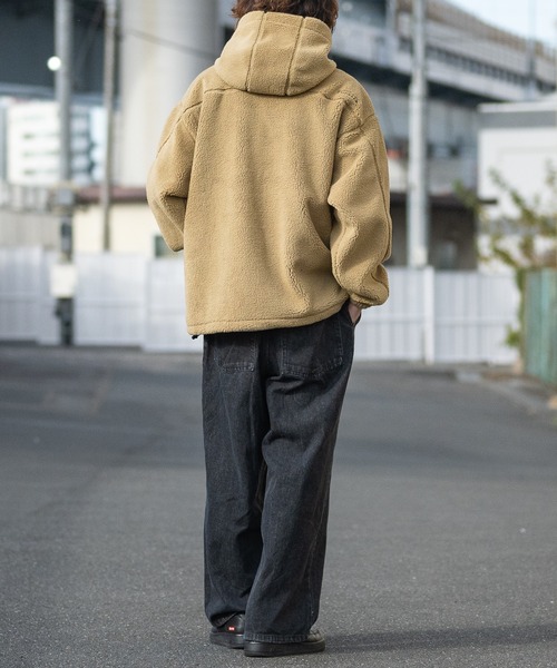 Red Cap Girl(レッドキャプガール)の「【a-r】〔Red Cap Girl/レッドキャップガール〕裏フリース デタッチャブルワッペン シープボアジャケット(ブルゾン・メンズ・ブラック/ホワイト/ベージュ・MEDIUM/LARGE)」の14枚目の写真
