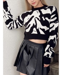GYDA（ジェイダ）の「オリジナルGYDAゼブラニットTOPS（ニット/セーター）」
