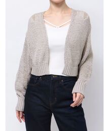 MERCURYDUO | 透かし編みラメ混ボレロカーディガン(カーディガン/ボレロ)