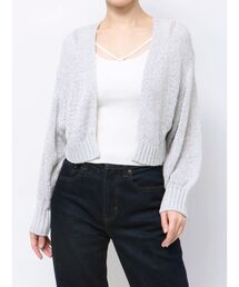 MERCURYDUO | 透かし編みラメ混ボレロカーディガン(カーディガン/ボレロ)