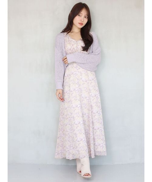 MERCURYDUO(マーキュリーデュオ)の「透かし編みラメ混ボレロカーディガン(カーディガン/ボレロ・レディース・ライトグレー/オフホワイト/ラベンダー/ベージュ・FREE)」の16枚目の写真