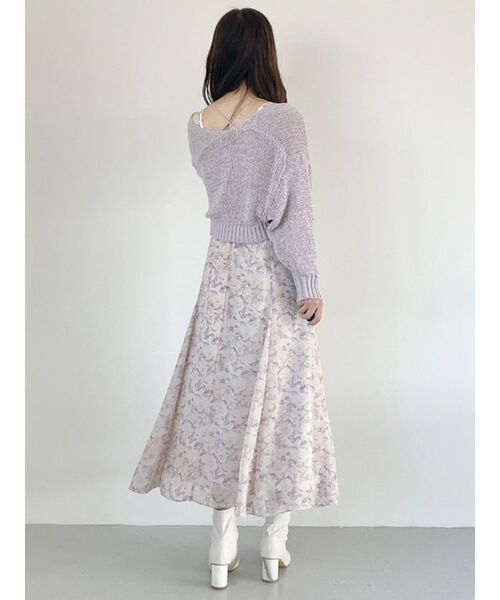 MERCURYDUO(マーキュリーデュオ)の「透かし編みラメ混ボレロカーディガン(カーディガン/ボレロ・レディース・ライトグレー/オフホワイト/ラベンダー/ベージュ・FREE)」の21枚目の写真