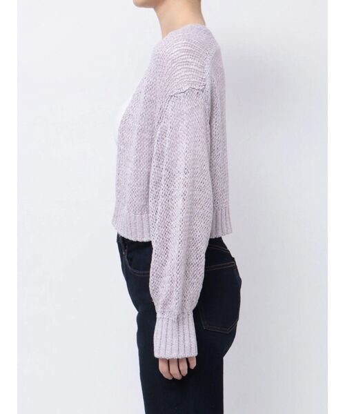 MERCURYDUO(マーキュリーデュオ)の「透かし編みラメ混ボレロカーディガン(カーディガン/ボレロ・レディース・ライトグレー/オフホワイト/ラベンダー/ベージュ・FREE)」の7枚目の写真