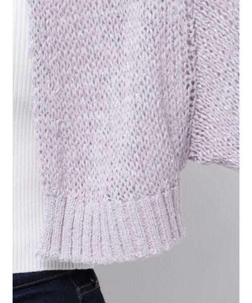 MERCURYDUO(マーキュリーデュオ)の「透かし編みラメ混ボレロカーディガン(カーディガン/ボレロ・レディース・ライトグレー/オフホワイト/ラベンダー/ベージュ・FREE)」の11枚目の写真